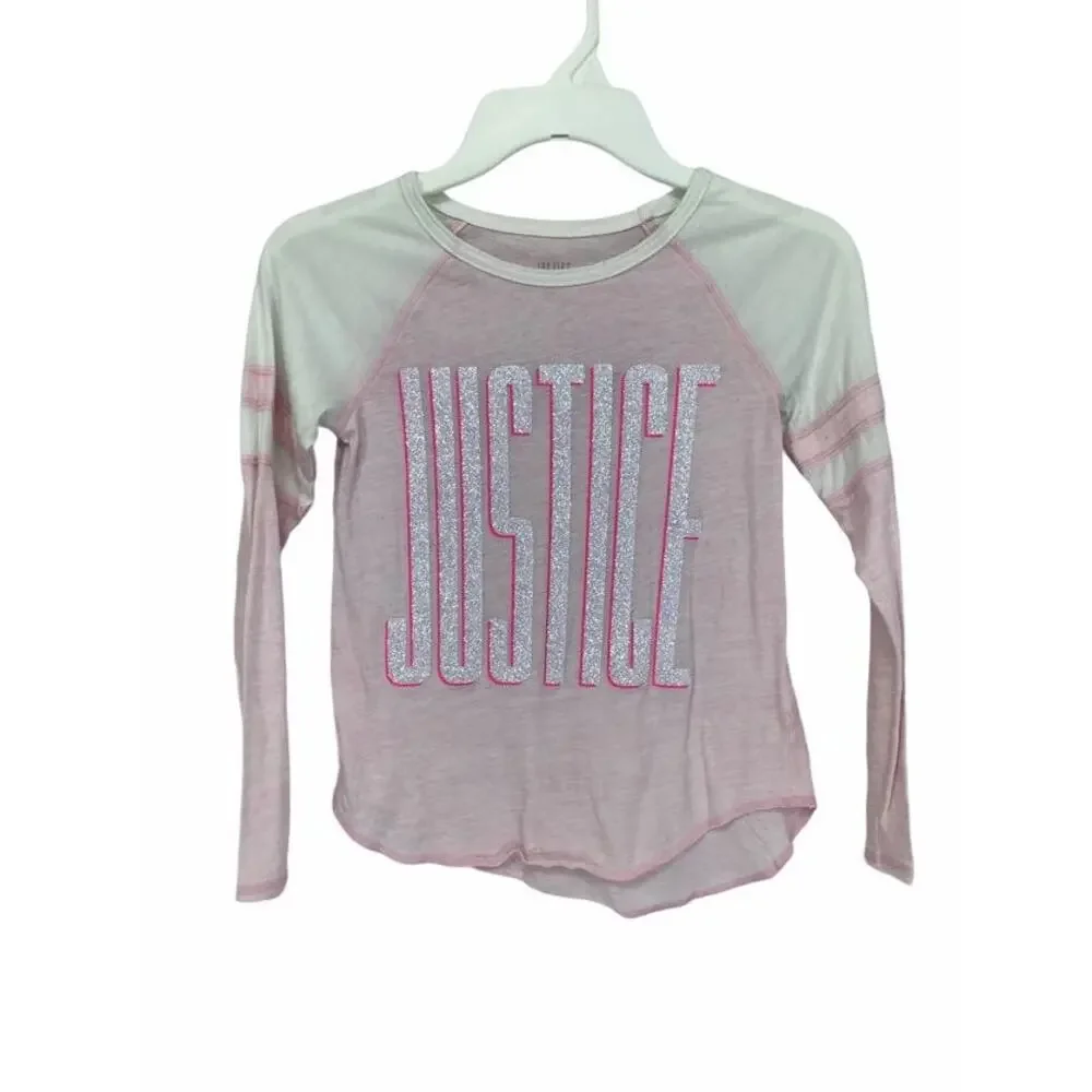 Justice Active Baseball Glitter Graphic T-Shirt 8